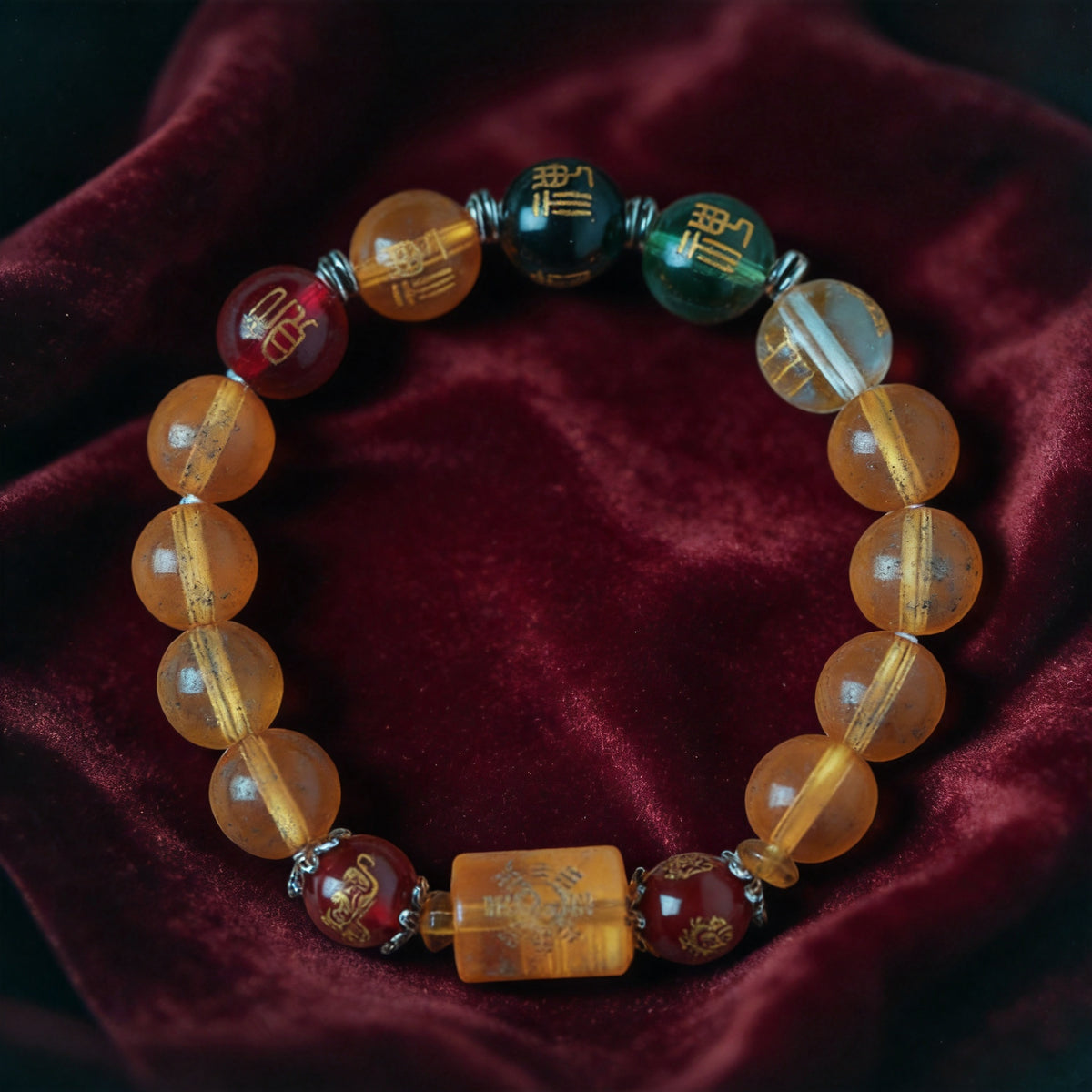 Kailash Way Citrine Wealth Abundance Prosperity Bracelet front view
