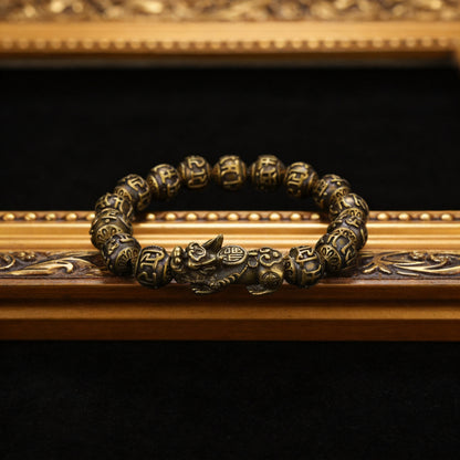 Kailash Way Copper Pixiu Wealth Protection Luck Bracelet front view