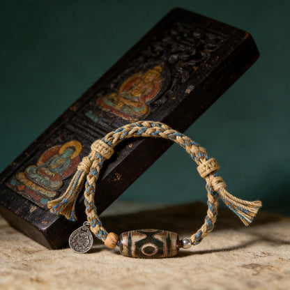 Kailash Way Dzi Bead Heaven's Blessings Protection Bracelet front view