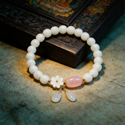 Kailash Way Jade Flower Prosperity Health Bracelet front view