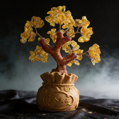 Kailash Way Citrine Tree of Life Prosperity Wealth Decor front view standing
