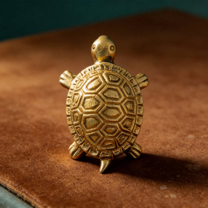 Kailash Way Golden Turtle Wealth Attraction Longevity Ornament front view standing