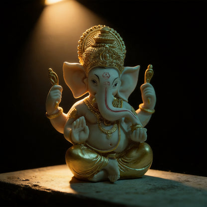 Kailash Way Resin Ganesha Abundance Feng Shui Ornament front view standing