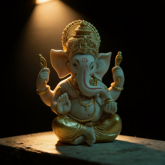 Kailash Way Resin Ganesha Abundance Feng Shui Ornament front view standing