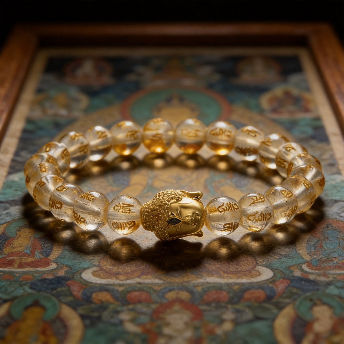 Kailash Way Gold Buddha Abundance Fortune Bracelet front view