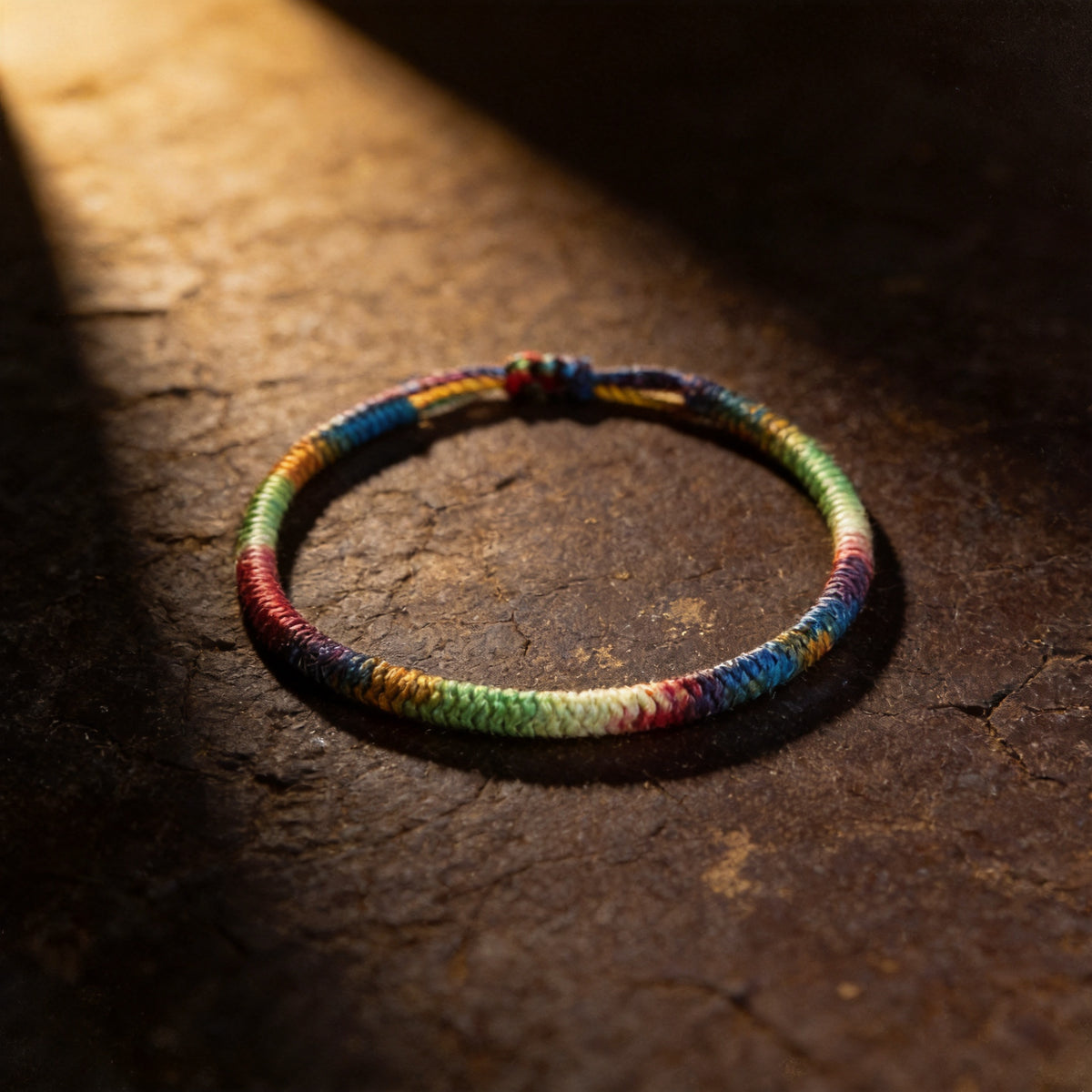 Kailash Way Braided 7 Chakra Balance Energy Meditation Bracelet front view