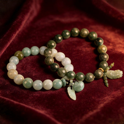 Kailash Way Jade Pixiu Prosperity Abundance Bracelet Bundle front view