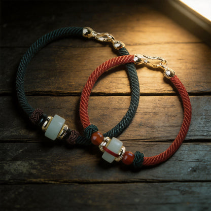 Kailash Way Jade Prosperity Luck Energy Bracelet front view