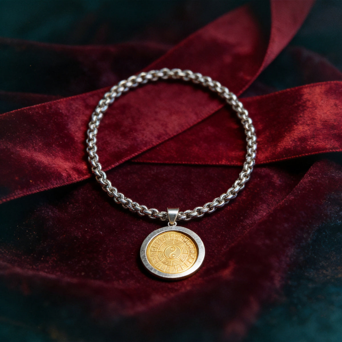 Kailash Way Rotatable Yin-Yang Balance Positivity Bracelet front view