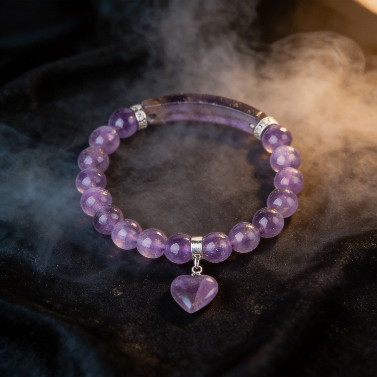 Kailash Way Amethyst Crystal Protection Inspiration Bracelet front view