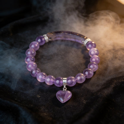 Kailash Way Amethyst Crystal Protection Inspiration Bracelet front view