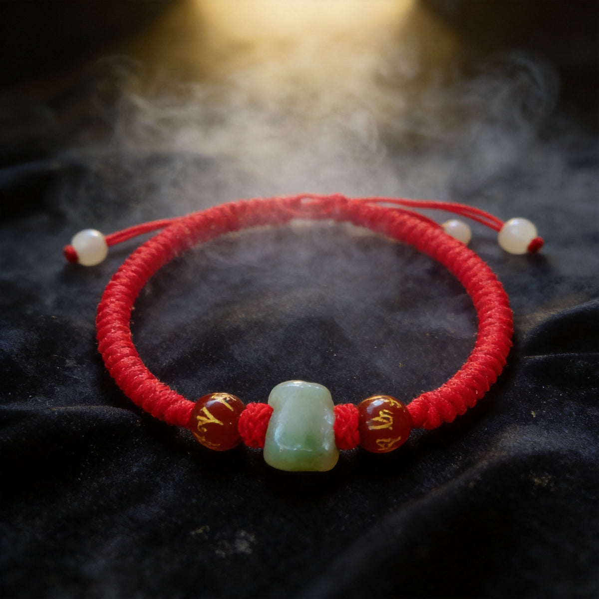 Kailash Way Jade Pig Wealth Attraction Luck Bracelet front view