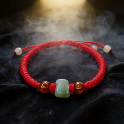 Kailash Way Jade Pig Wealth Attraction Luck Bracelet front view