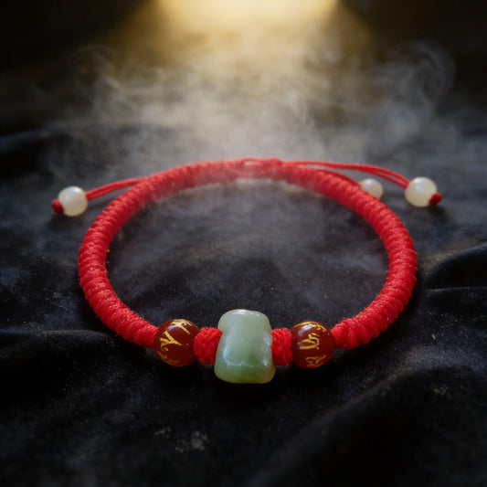 Kailash Way Jade Pig Wealth Attraction Luck Bracelet front view