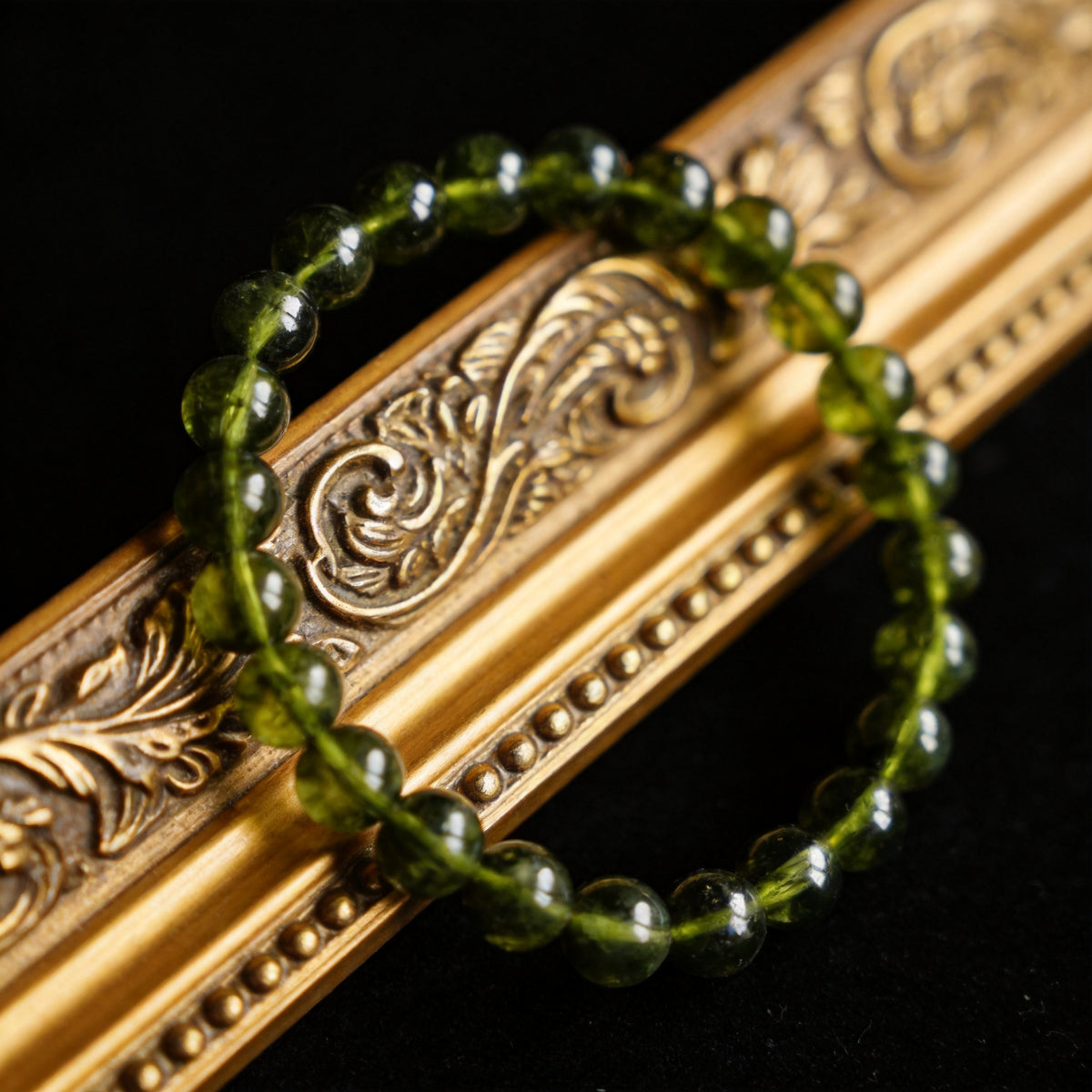 Kailash Way Peridot Compassion Abundance Protection Bracelet front view