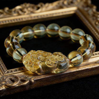 Kailash Way Citrine Pi Yao Wealth Abundance Bracelet front view