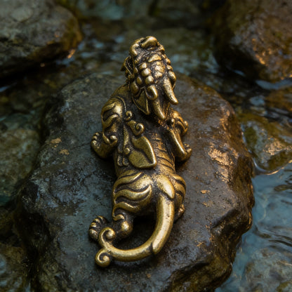 Kailash Way Copper Pixiu Wealth Attraction Keychain front view