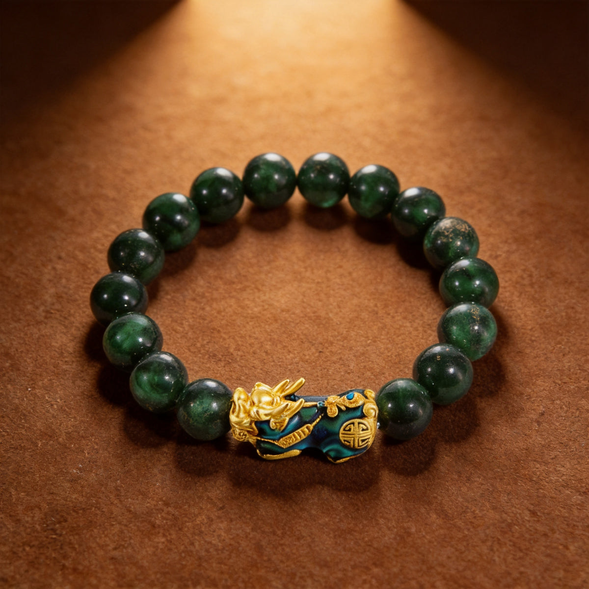 Kailash Way Jade Pixiu Abundance Prosperity Bracelet front view