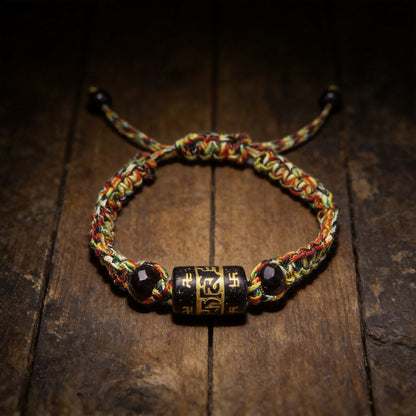 Kailash Way Braided Six Words Mantra Universal Harmony Bracelet front view