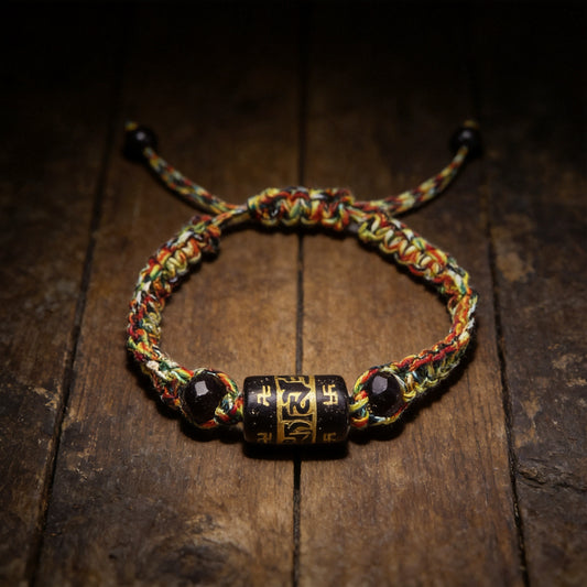 Kailash Way Braided Six Words Mantra Universal Harmony Bracelet front view