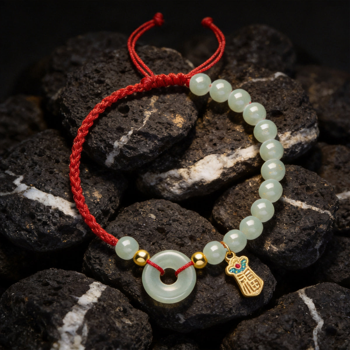 Kailash Way Jade Ruyi Scepter Career Success Bracelet front view