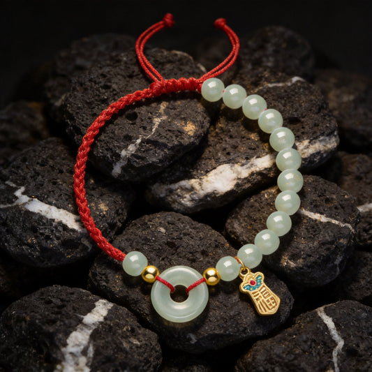 Kailash Way Jade Ruyi Scepter Career Success Bracelet front view