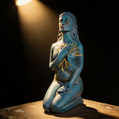 Kailash Way Healing Stone Goddess Empowerment Statue front view standing