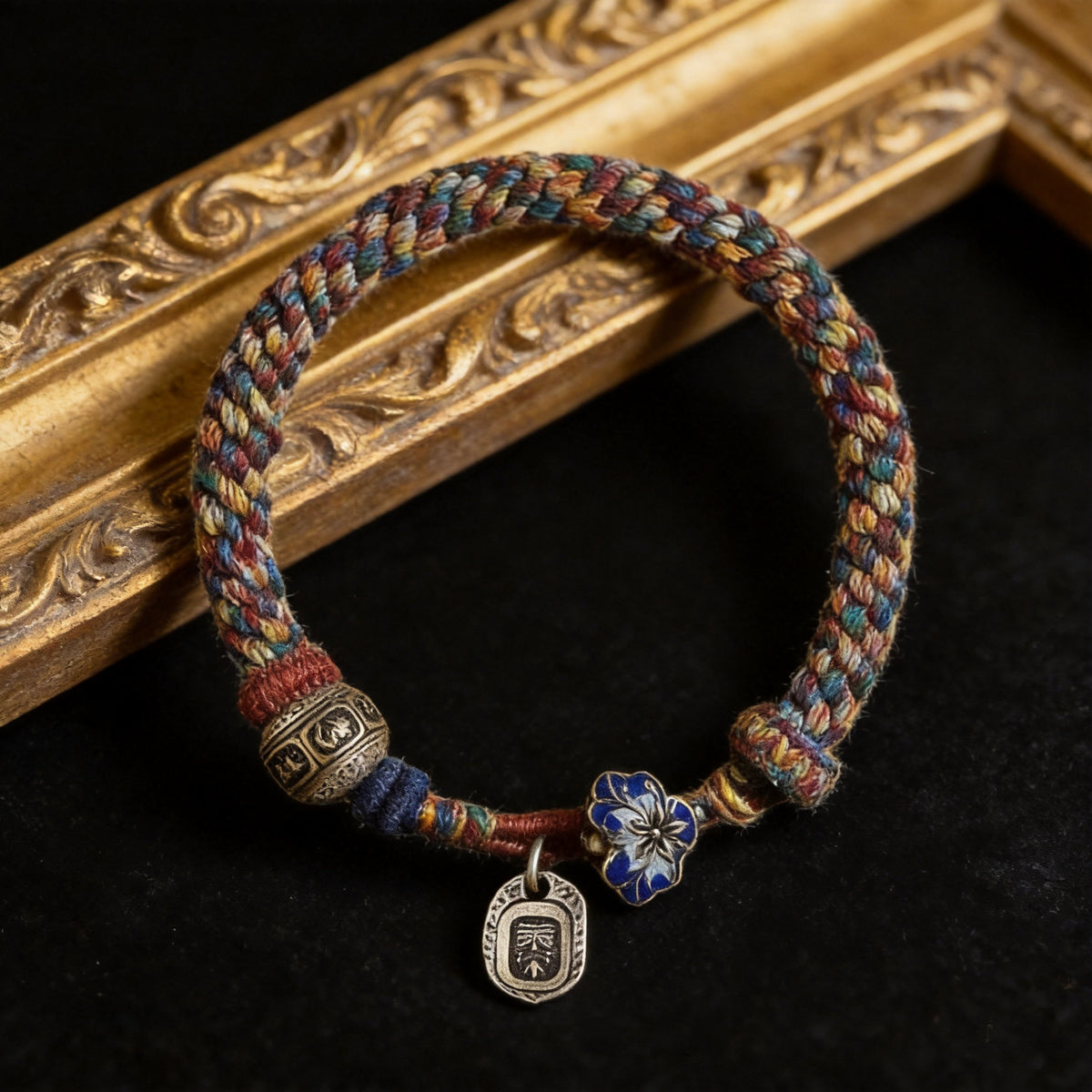 Kailash Way Woven Mantra Compassion Harmony Bracelet front view