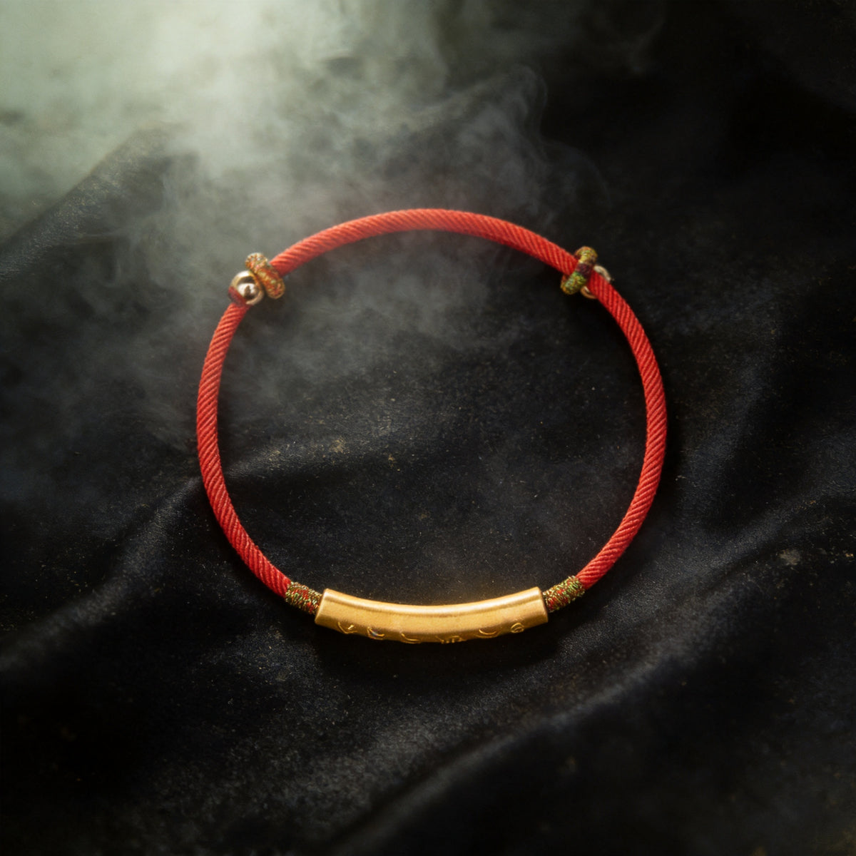 Kailash Way Gold Tibetan Mantra Wisdom Karma Bracelet front view
