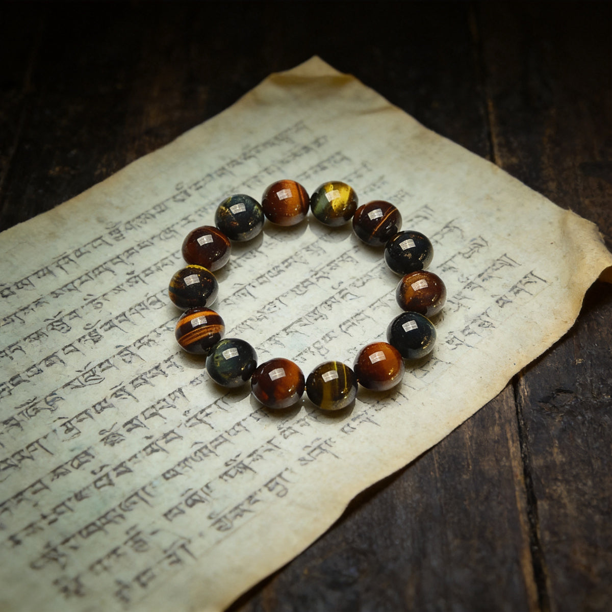 Kailash Way Tiger Eye Courage Strength Protection Bracelet front view
