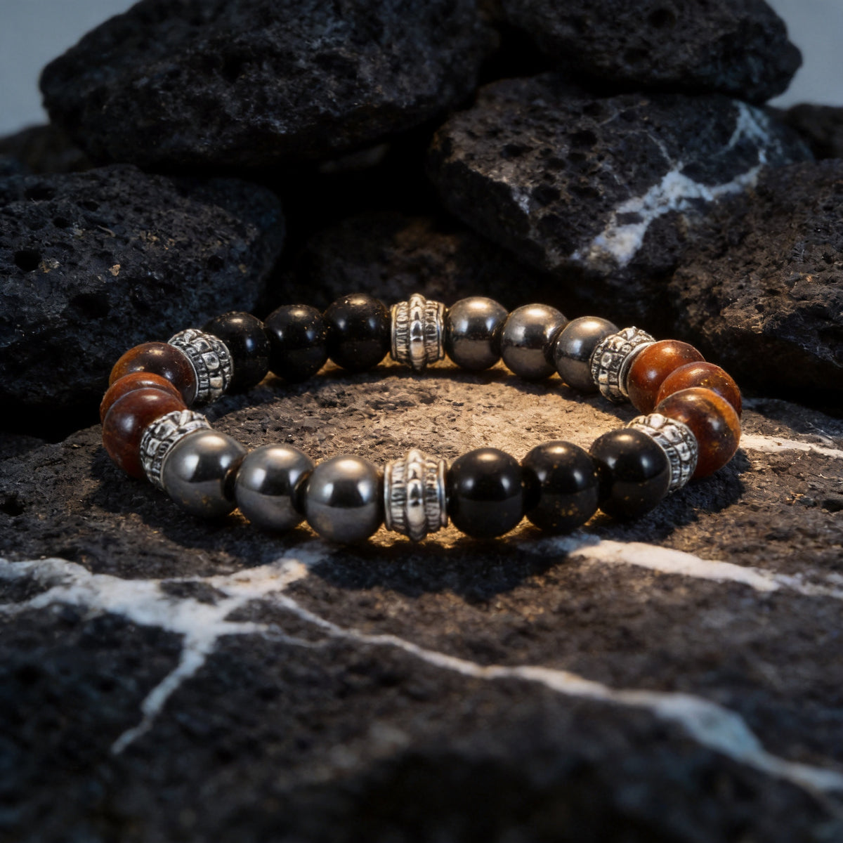 Kailash Way Tiger Eye Courage Strength Protection Bracelet front view