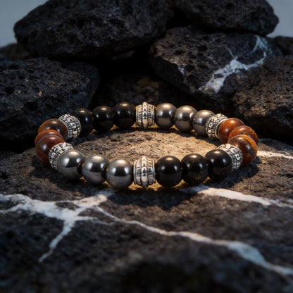 Kailash Way Tiger Eye Courage Strength Protection Bracelet front view