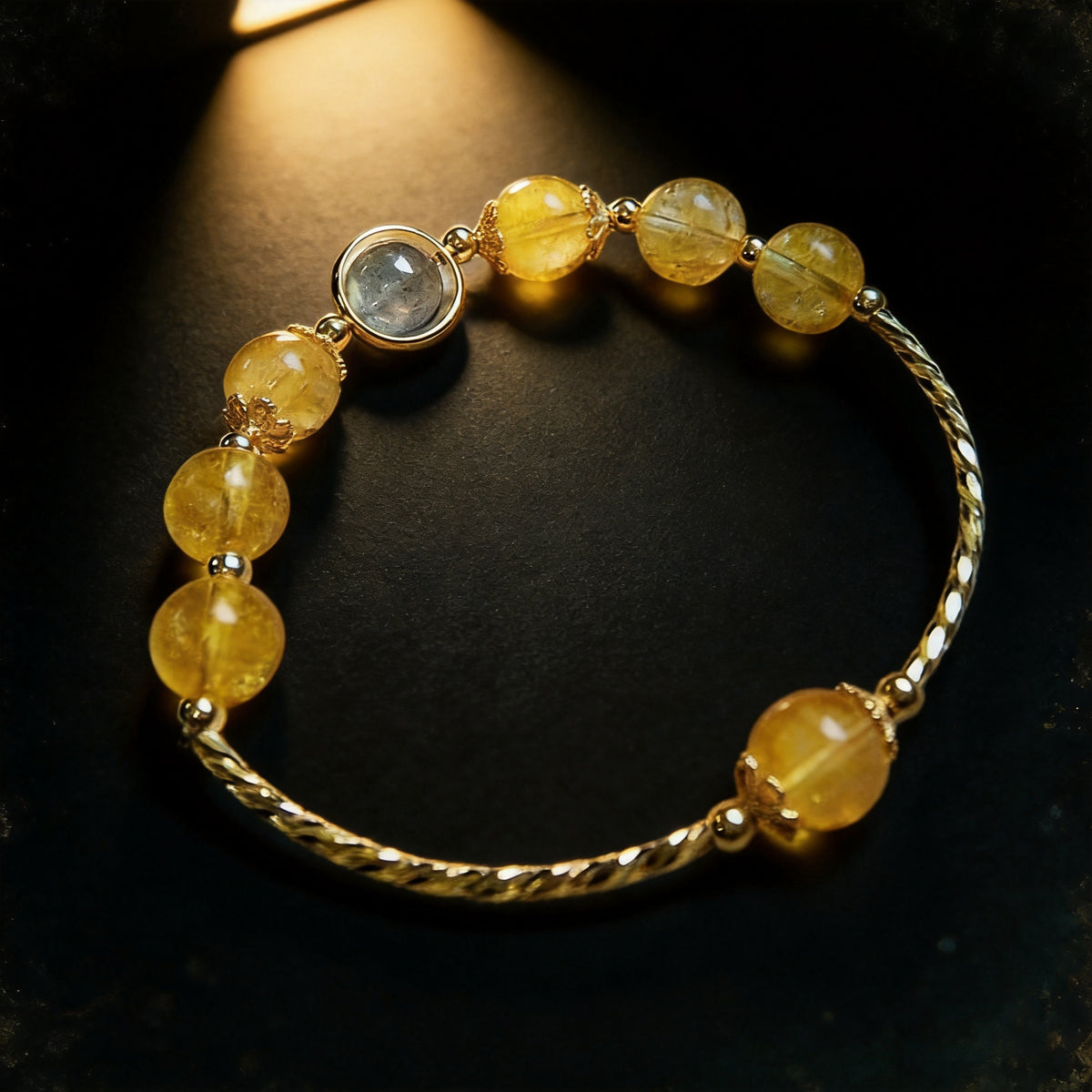 Kailash Way Citrine Prosperity Wealth Attraction Bracelet front view