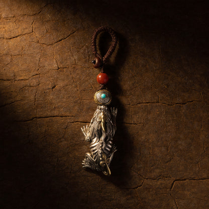 Kailash Way Pixiu Wealth Protection Keychain front view