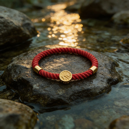 Kailash Way Red Agate Pixiu Wealth Fortune Bracelet front view