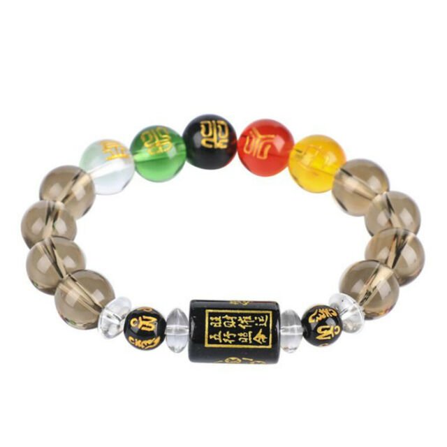 Kailash Way Black Crystal God of Wealth Prosperity Bracelet