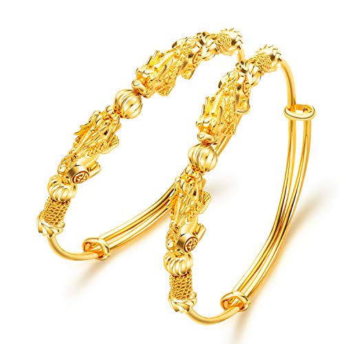 Kailash Way Gold Pixiu Wealth Attraction Luck Bracelet