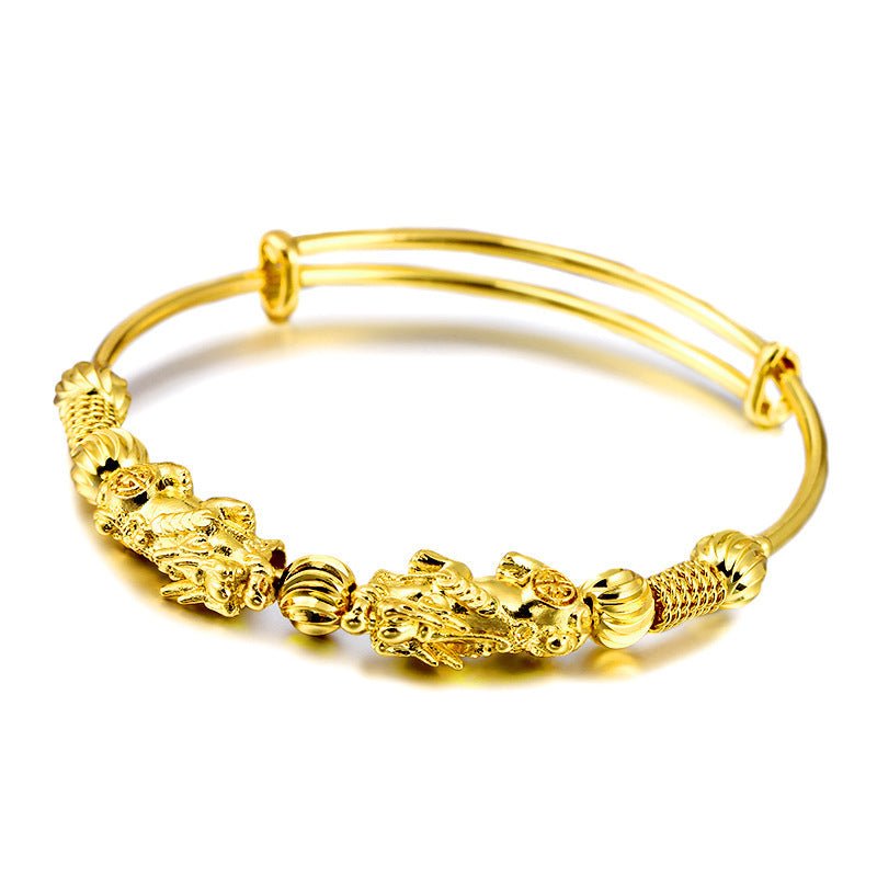 Kailash Way Gold Pixiu Wealth Attraction Luck Bracelet