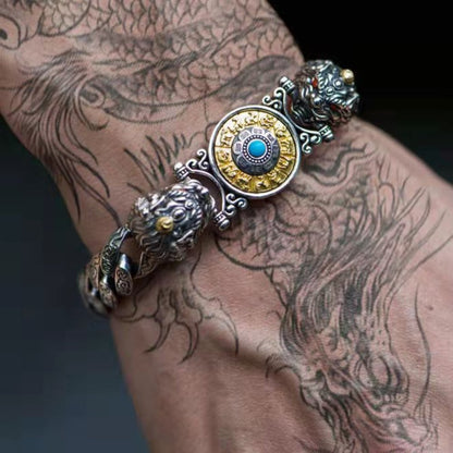 Kailash Way Silver Pixiu Wealth Luck Bracelet