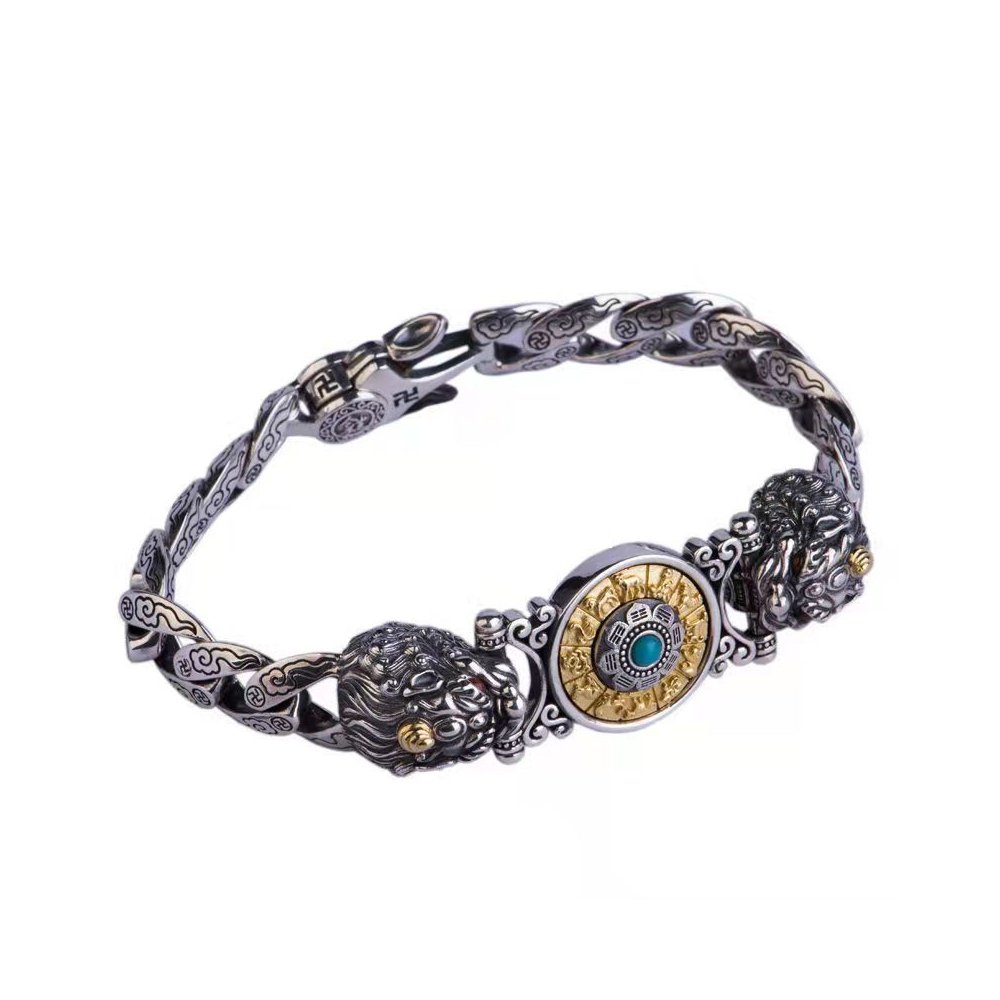 Kailash Way Silver Pixiu Wealth Luck Bracelet