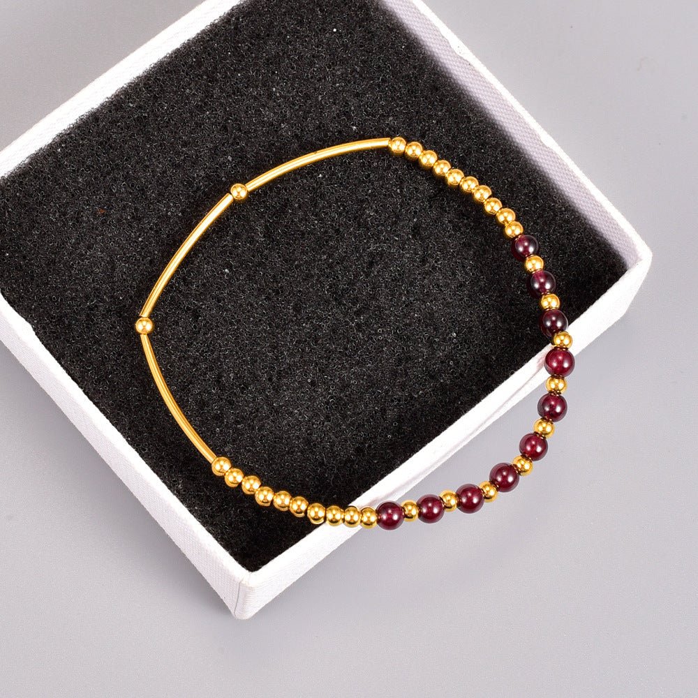 Kailash Way Gold Garnet Triumph Healing Bracelet