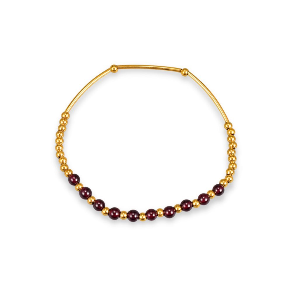 Kailash Way Gold Garnet Triumph Healing Bracelet