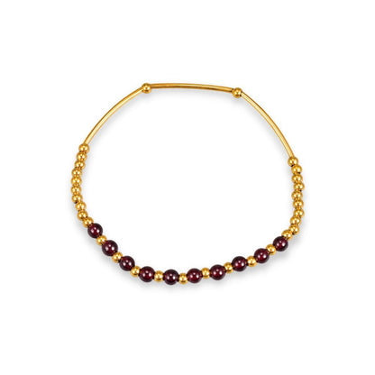 Kailash Way Gold Garnet Triumph Healing Bracelet