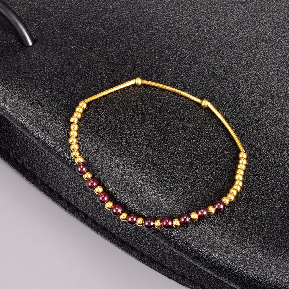 Kailash Way Gold Garnet Triumph Healing Bracelet