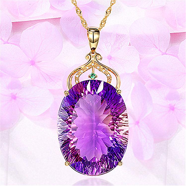 Kailash Way Amethyst Halo Wisdom Energy Necklace