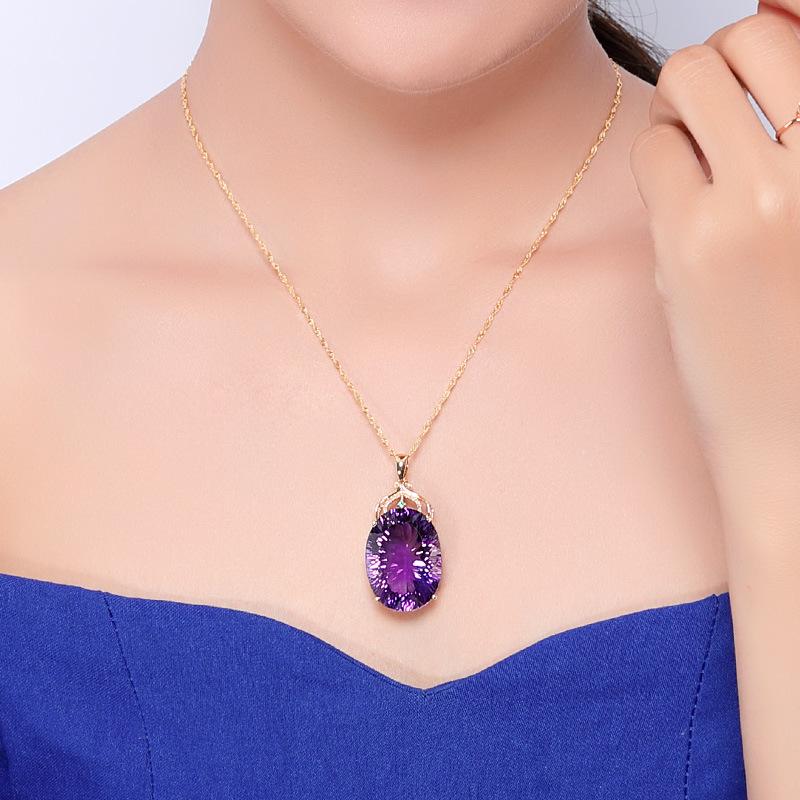 Kailash Way Amethyst Halo Wisdom Energy Necklace