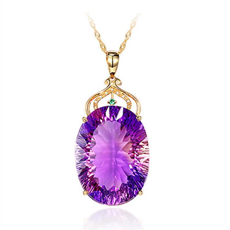 Kailash Way Amethyst Halo Wisdom Energy Necklace