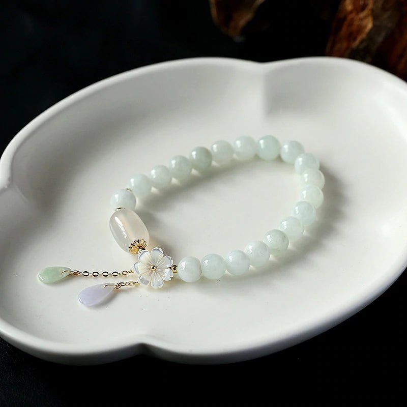 Kailash Way Jade Flower Prosperity Health Bracelet