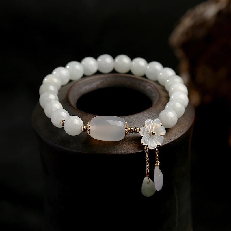 Kailash Way Jade Flower Prosperity Health Bracelet