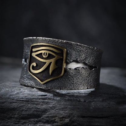 Kailash Way Copper Eye of Horus Protection Healing Ring